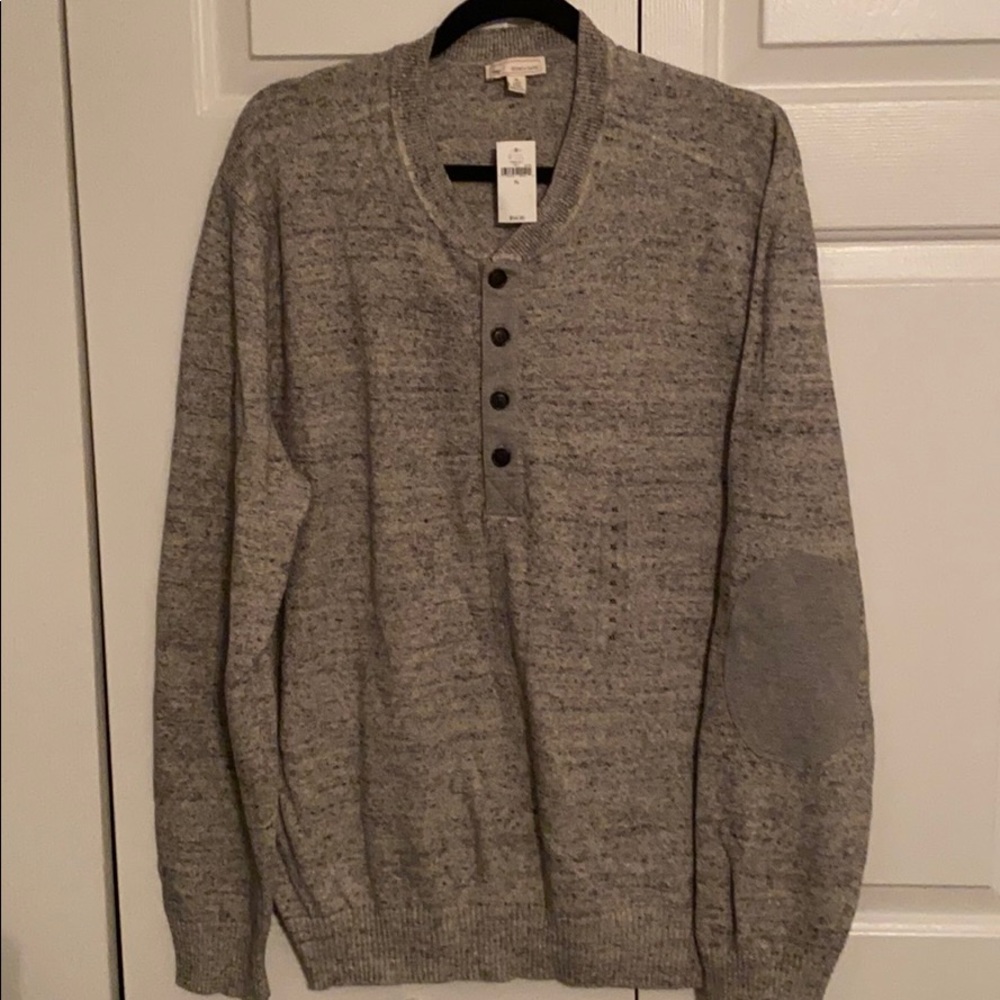 NWT Gap Button Down Sweater with Patches on elbows